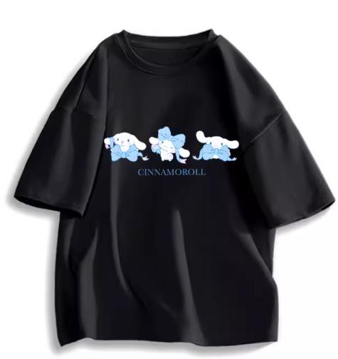 2026 New Fashion RoundNeck ShortSleeve TShirt Spring Summer Sanrio Cinnamoroll Women TShirt Cute Top Clothing