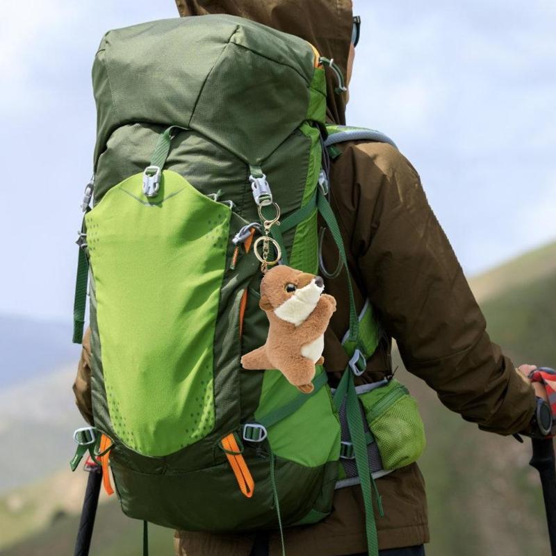 Plush Otters Pendant Keychain Accessory Comfortable Bag Charm Stylish Animal Charm Keyring Ornament for Women Girls