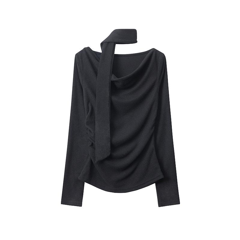 

Женский облегающий топ с длинными рукавами и снудом и юбка миди от HeyHenry для весны/осени Large