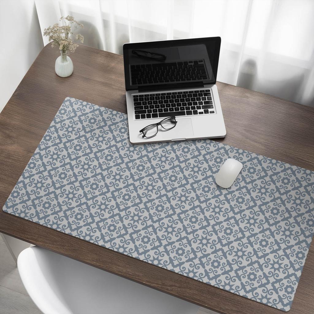Desk Pad for Graphic Designers and Designers Floral Ornament 120x60 cm