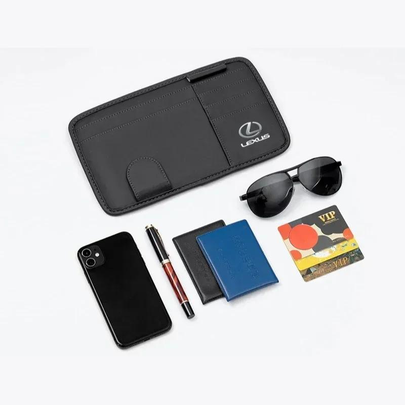 Wielofunkcyjny Klips na Okulary Samochodowe Torba do Przechowywania Kart i Długopisów na Osłonę Przeciwsłoneczną Zmodyfikowana Dekoracja