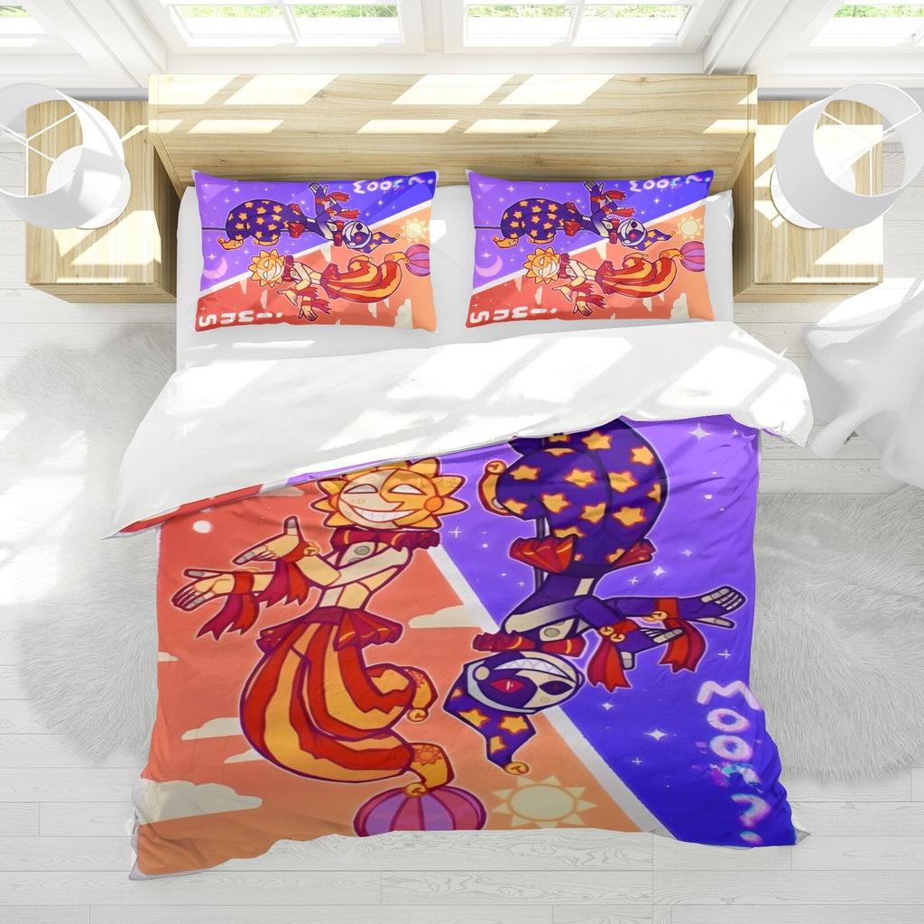 FNAF Sundrop Moondrop Duvet Cover 3D Exquisite Digital Printing Bedding Set Comforter Bed Youth Home Decor Kids Boys Gift