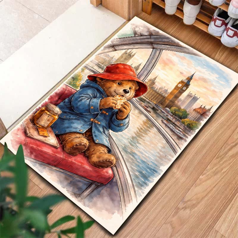 Paddington Bear Carpet Rug for Living Room Bedroom Home Sofa Decoration,Kids play Nonslip Floor Mat