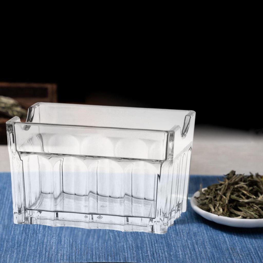 Acrylic Sugar Packet Holder Bag Storage Container Dish Display Sachets Tissue Tea Bowl