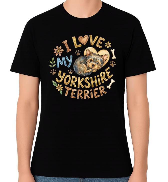 I Love My Yorkshire Terrier Dog Lover Graphic T-Shirt S