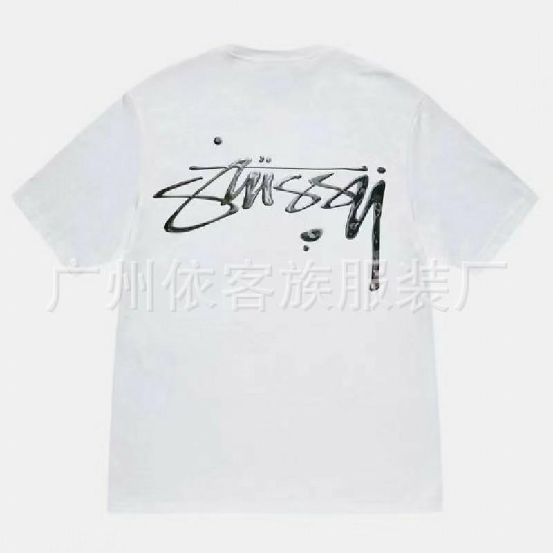 Camiseta de Algodón Streetwear para Hombre y Mujer Corte Holgado Manga Corta Camiseta Gráfica Casual Unisex Cuello Redondo