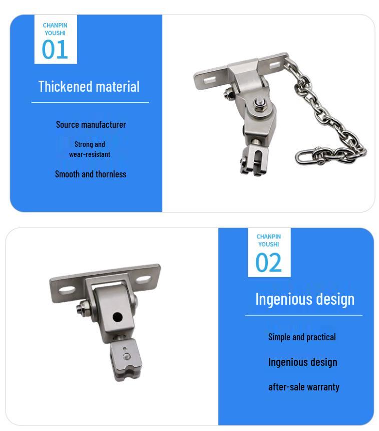 304 Stainless Steel 360° Swivel Hook for Playground Equipment Chain Protection