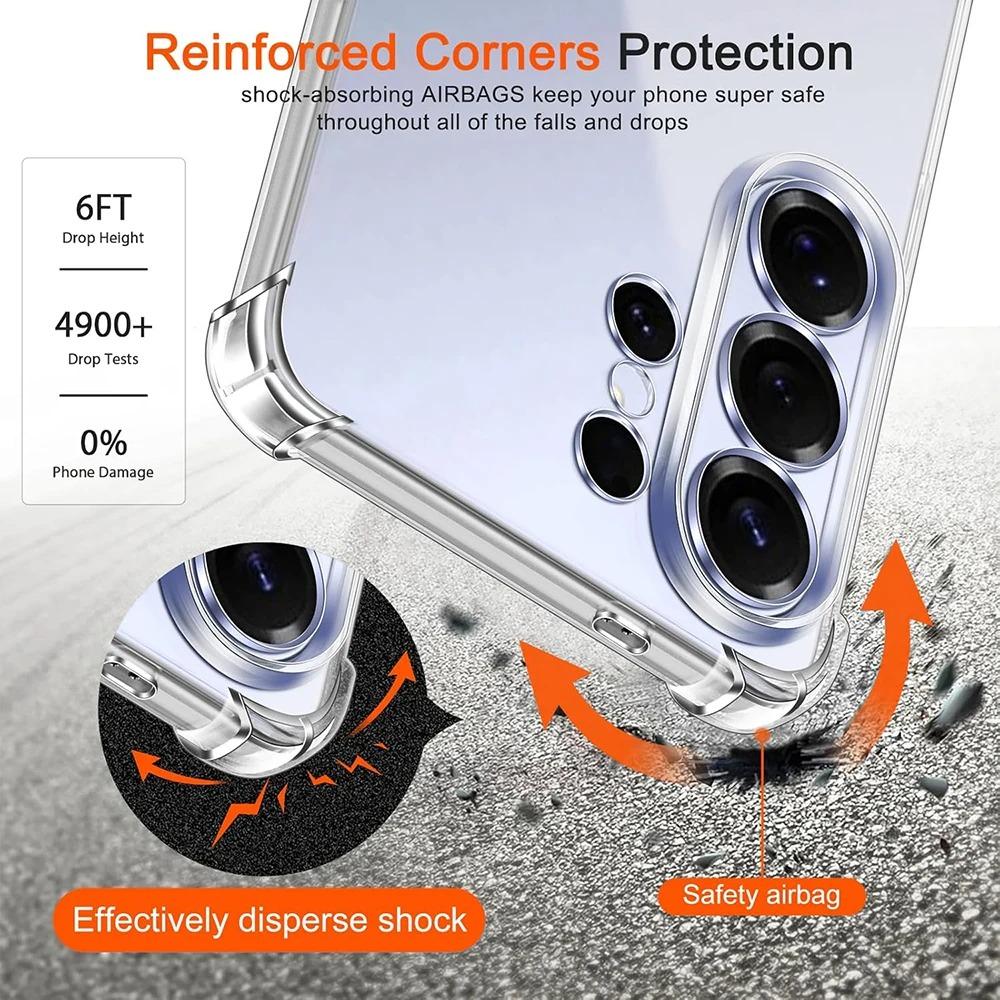 S26 S25 Ultra Plus Case Transparent Phone Case For Samsung Galaxy S26 S25 S24 S 26 Ultra Plus S26Ultra Soft TPU Silicone Cover