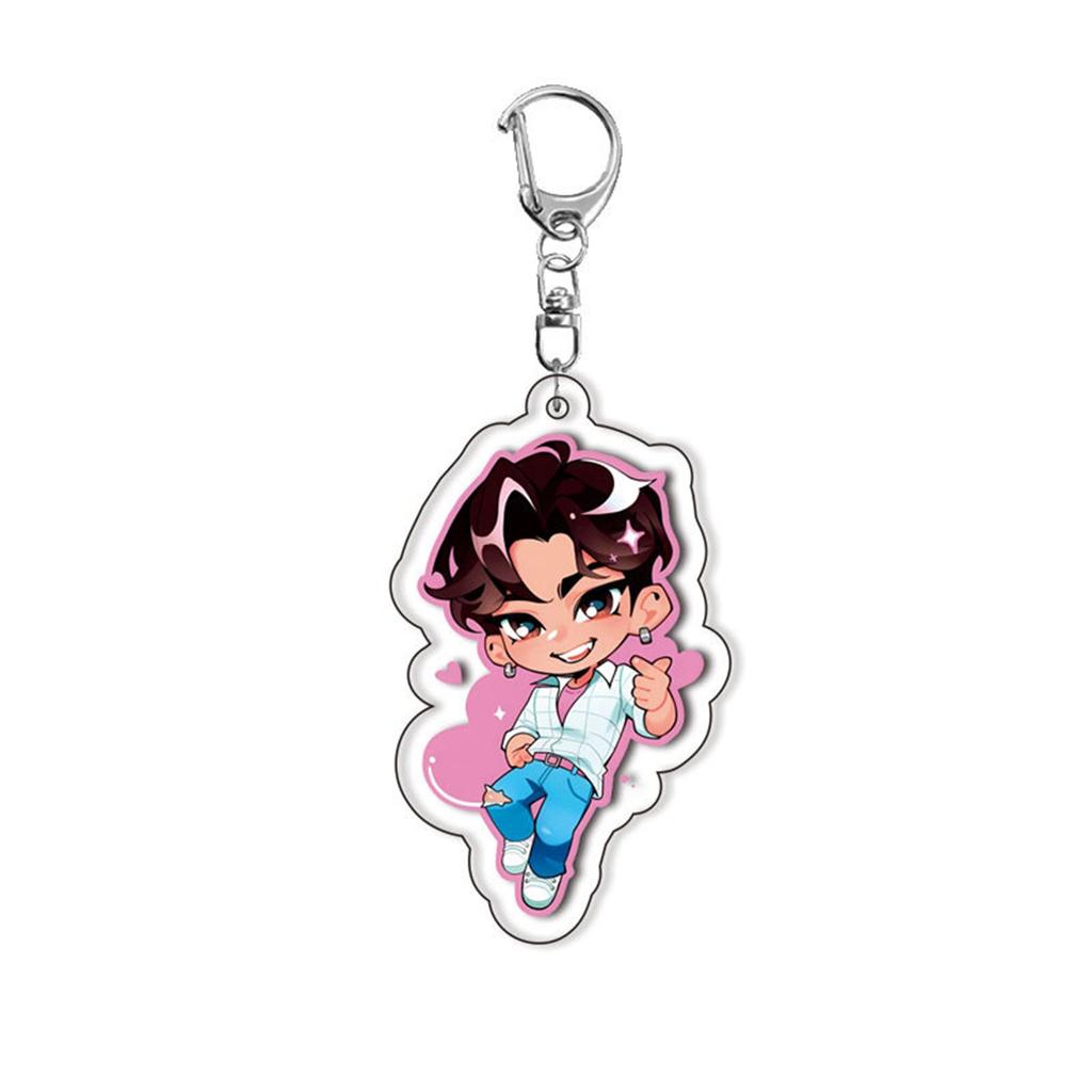 Cartoon Anime Movie Transparent Acrylic Keychain Pendant, Exquisite Gift Hanging Accessories For Backpacks