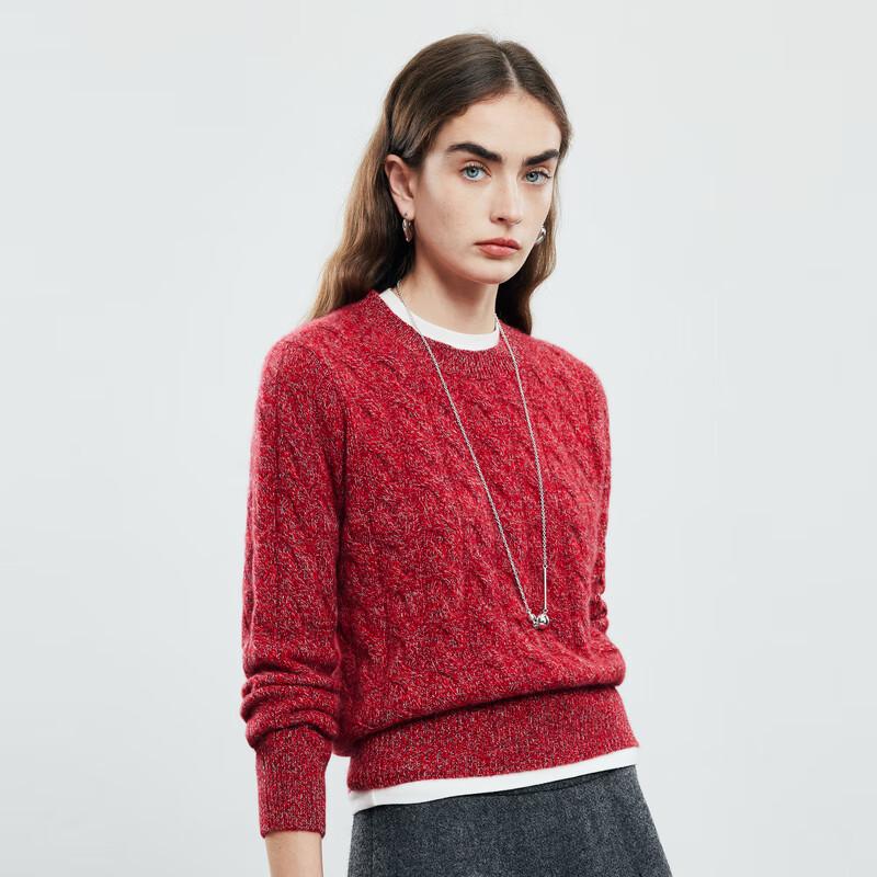 

PALUOPO Женский кашемировый свитер крупной вязки с круглым вырезом XL 170/110