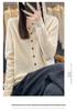Women's Fashionable Pure Wool Cashmere Hoodie Cardigan - Autumn/Winter Knitwear Long Sleeve Loose Sweater.