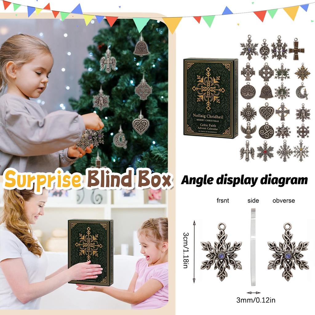 Odpočítávací kalendář obsahuje 24 dárků, odpočítávací kalendář a překvapení.