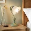 Weiches Nachtlicht LED-Leselicht DIY Vintage Blumige Tischlampe Geschenk