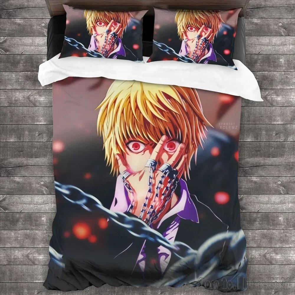 Anime Hunter X Hunter Cartoon Duvet Cover Set HD Comforter Cover for Kids Bedding Sets Bedclothes Bedroom Decor