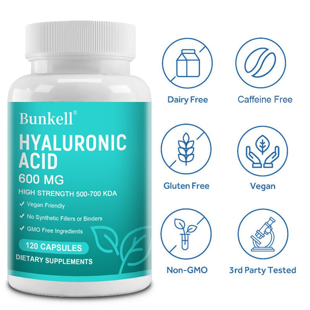 Hyaluronsäure 600 mg, Kapselhülle pflanzlich, 120 Kapseln pro Flasche