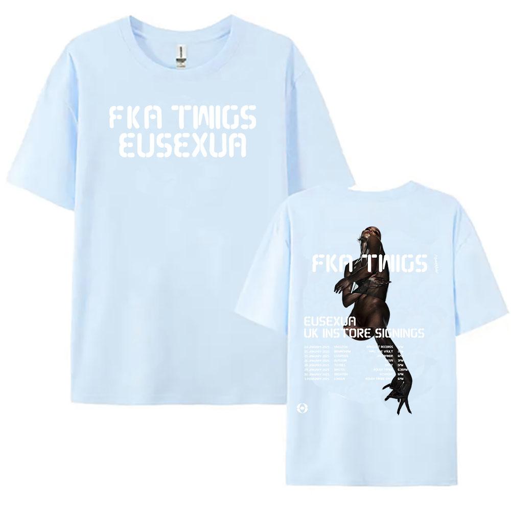 2025 Album Eusexua 2025 Tour Tshirts Singer FKA Twigs Printing Tshirt Cotton Soft Short Sleeve Teeshirt Unisex Streetwear Tees