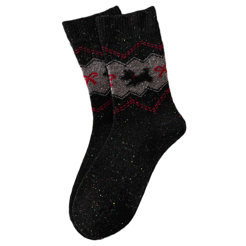 Cute Cartoon Socks Medium Tube Socks Season Thickened Warm Wool Socks Puppy Idea Yarn Stockings