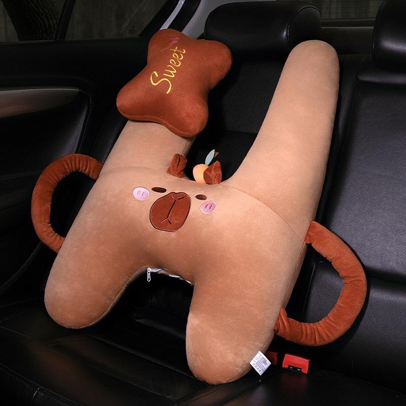 Cartoon Animal Car Neck Pillow Children'S Car Seat Belt Neck Pillow Car Sleeping Artifact Sleeping Pillow