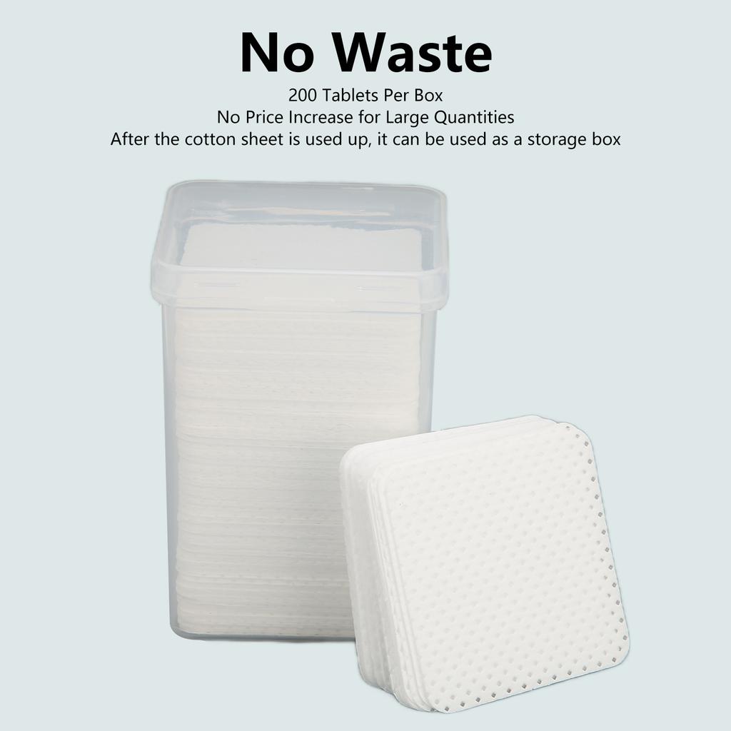 200PCS Portable Lint Free Wipes Antistatic Anti Pull Pure Cotton Lint Free Nail Wipes