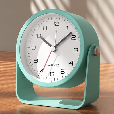 Despertadores Analógicos Pequenos, Relógio de Mesa a Pilha, Relógio de Mesa Fofo com Luz, Ângulo Ajustável para Viagem, Cabeceira, Quarto, Jovens