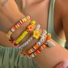 Stylish Soft Clay Bracelet Elastic Rope Colorful Bracelet Handmade Fashion Bracelet Stackable Bracelets for Adding Charm