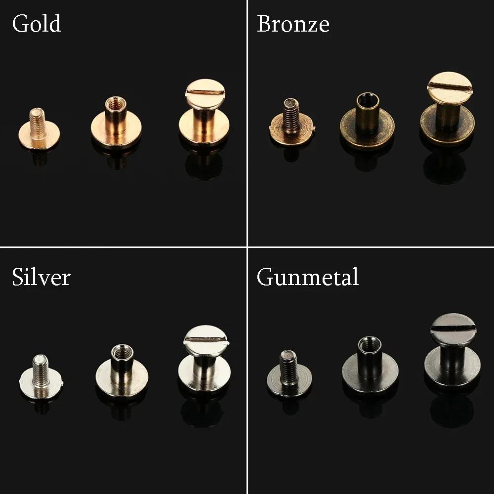 10 Stück/Set 5mm/65mm/8mm DIY Flachkopf Nieten Schraube Lederhandwerk Solider Nagelbolzen Buchhaltungsschrauben Gepäck Kleidung/Tasche/Schuhe