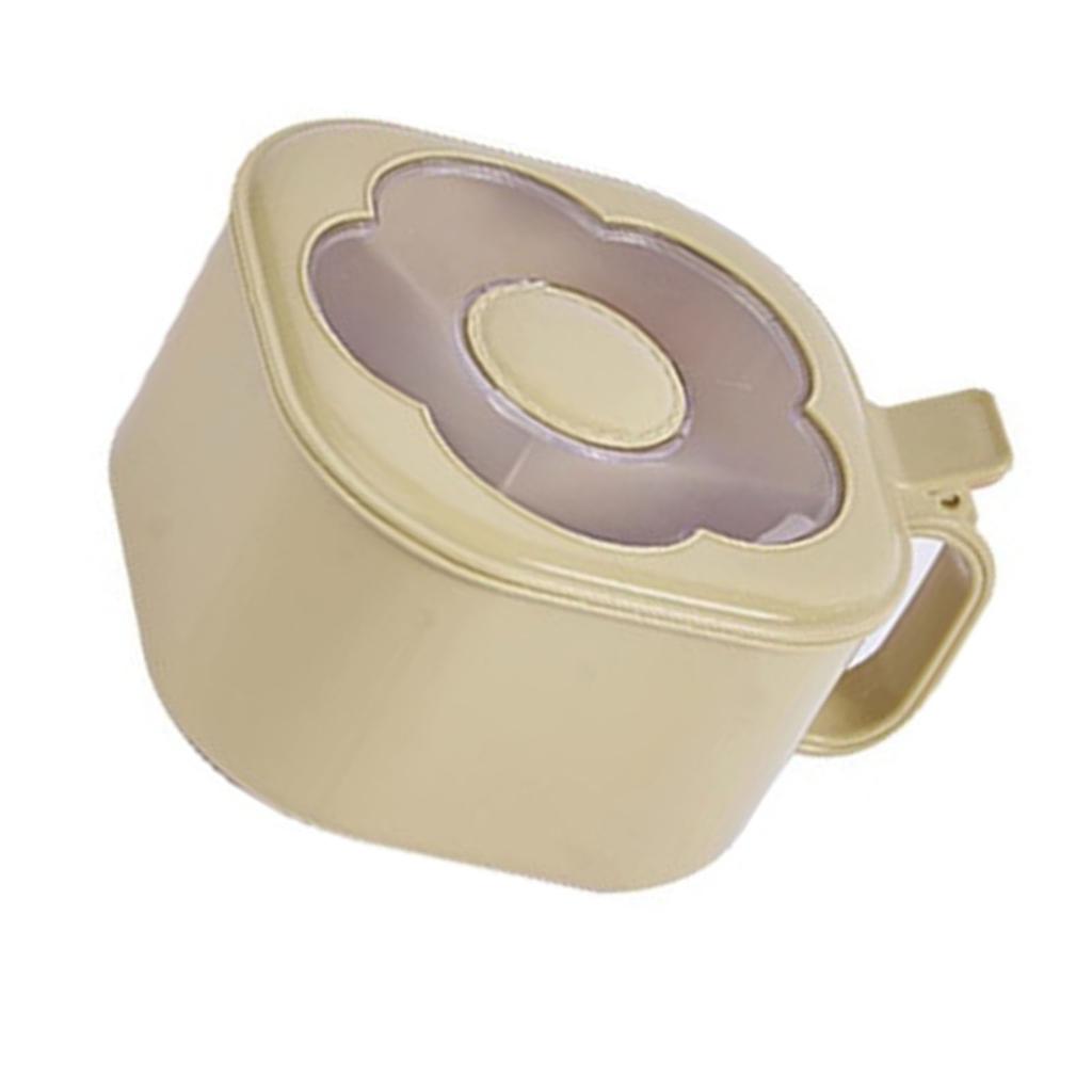 Spice Box 4 Compartment Kitchen Seasoning Container with Spoon Condiment Jar with Flower Shaped Window for Spice Salt