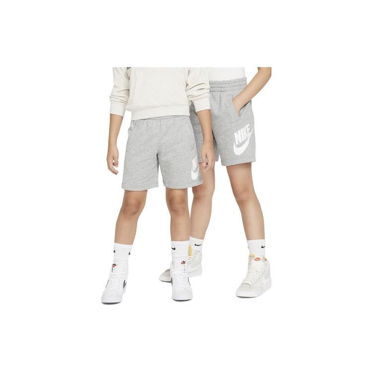 (GS) Nike Sportswear Club Fleece Swoosh Shorts  Grey White  Kids  FD2997-063 XS
