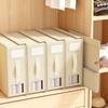 4pcs Bedding & Linen Storage Organizer Set with Viewing Window - Foldable, Pillows, and Duvet Covers - Non-Woven Fabric, Under-Bed Storage