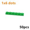 DIY 1*6 Noppen Dünne Figuren Bausteine 50 Stück Steine 1x6 Noppen Größe Kompatibel Mit 3666 Pädagogisches Kreatives Spielzeug für Kinder