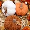 Halloween Party Decorations Nordic Pumpkin Figurine Sculptures Ornament for Indoor Outdoor Yard Lawns Holiday Decors