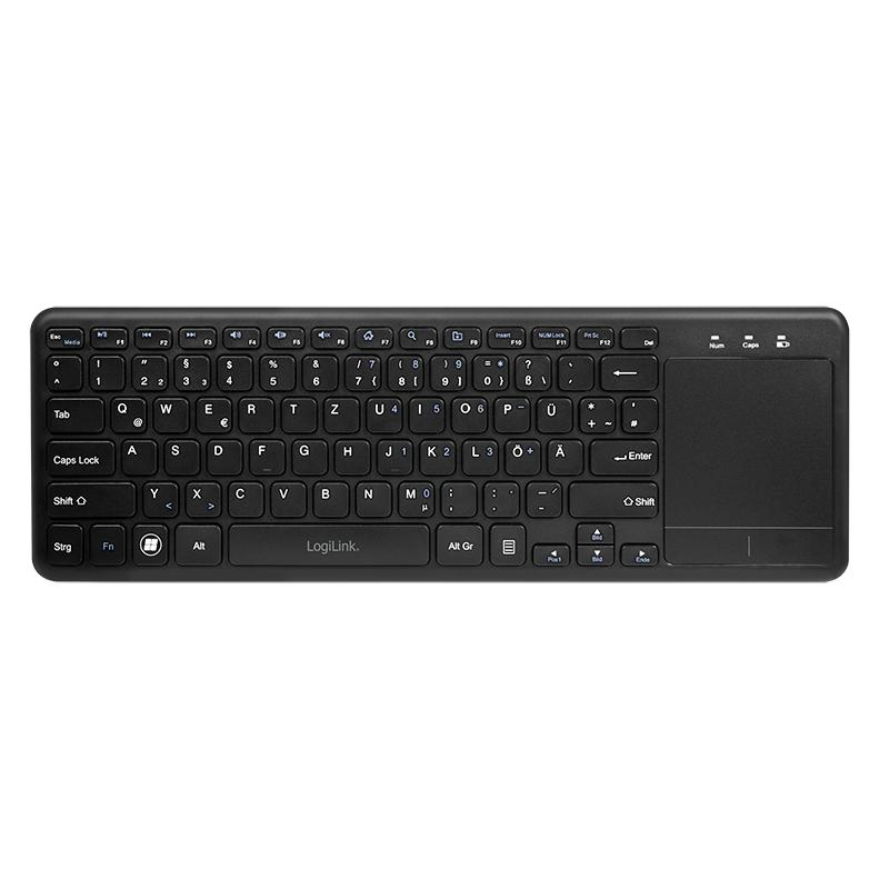 LogiLink 2.4GHz Draadloos Toetsenbord met Touchpad Smart TV Android Box
