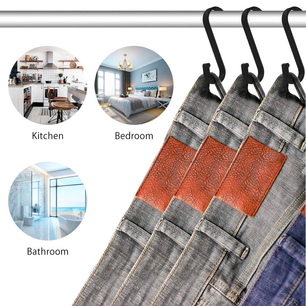 12Pcs S Hooks Metal S Shape Hooks Heavy Duty 304 Stainless Steel Flat Hooks S Shape Hangers For Hanging Plants Pots Pans Closet