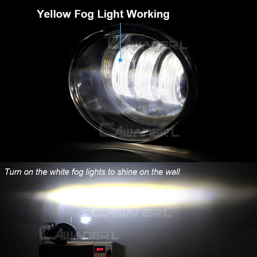 2 x LED-Nebelscheinwerfer mit Angel Eye Tagfahrlicht 9006 Auto Nebel Fahrlicht für Volkswagen VW Golf Jetta 6 Tiguan 5N Touran Beetle EOS Caddy