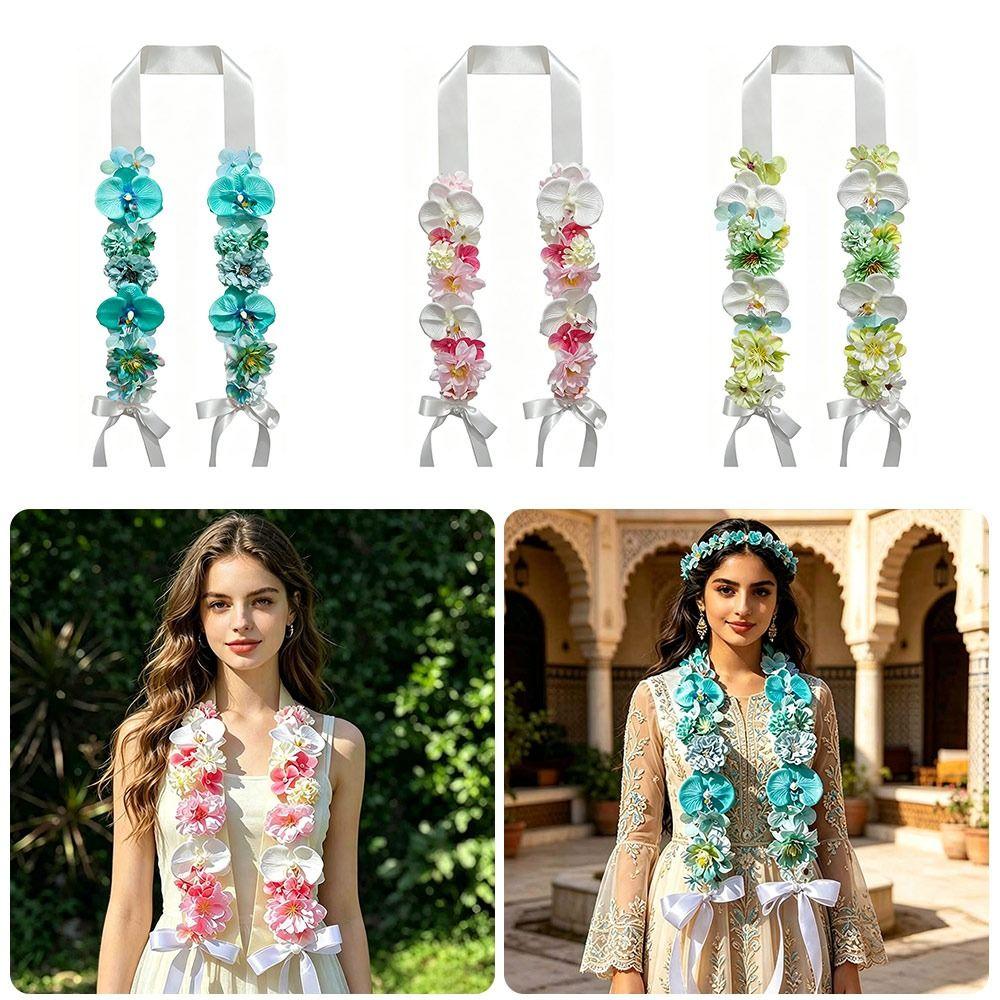 Elegant Style Satin Flower Shawl Artificial Flowers Flower Lei New Floral Sash Wedding