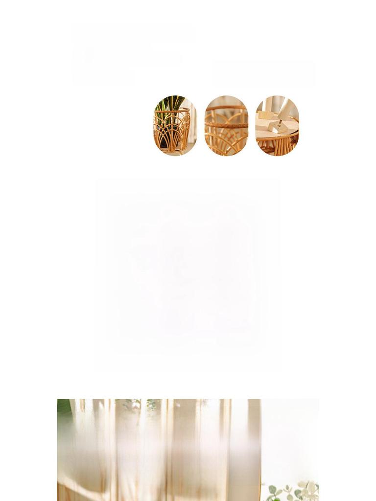 Triangle Floor-Standing Woven Rattan Flower Pot Stand