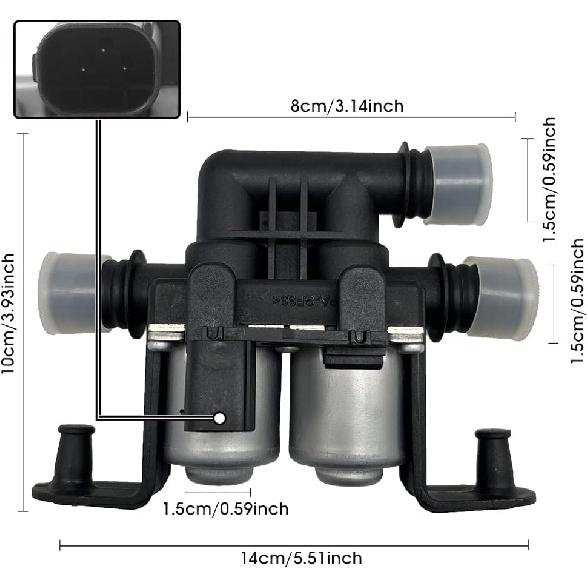 3-Way HVAC Heater Control Valve Solenoid for BMW 525i 528i 530i 535i 550i 645Ci 650i 745i 750i 760i M5 M6 Alpina B7, Range Rover 2002–2010 –