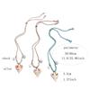 Handgefertigte geknotete Seil Herz Anhänger Halskette Pullover Kette Stapelbare Stern Perlen Halskette Für Frauen Schmuck Geschenk