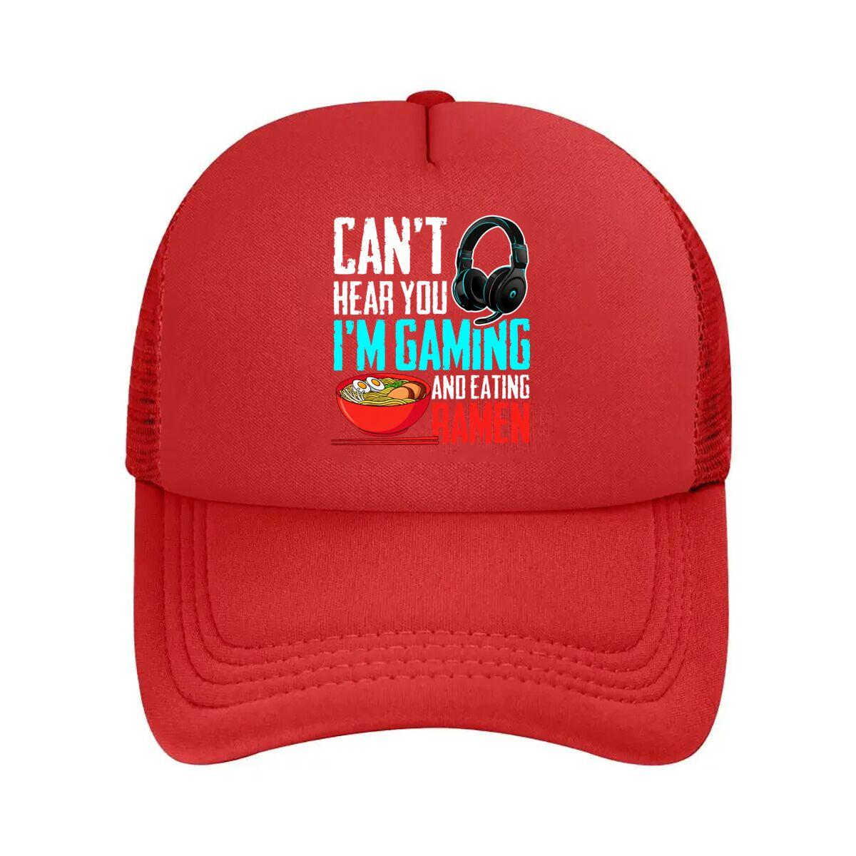 Im Gaming RaUnisex Headset Funny Gamer Graphic Mesh Baseball Cap Hip Hop Adjustable