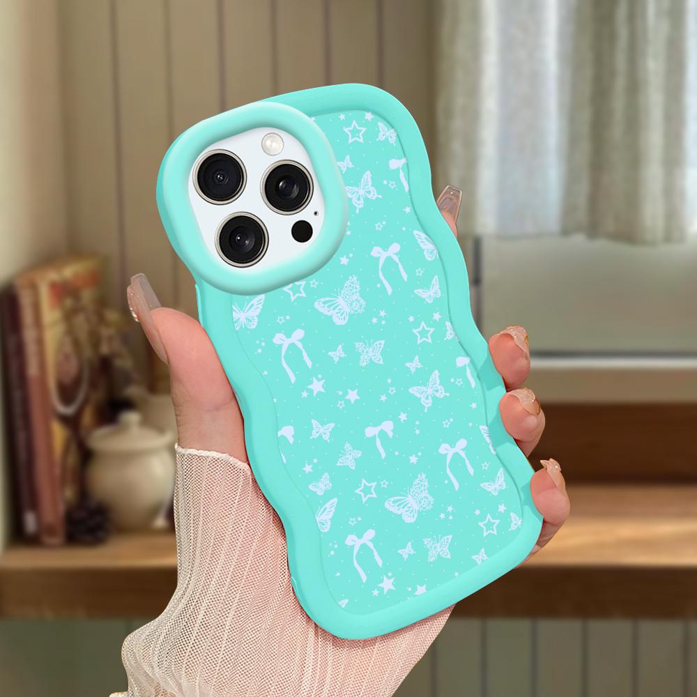 Big Wave Edge mykt silikonmateriale Macaron telefondeksel Støtsikkert beskyttende gummideksel til iPhone Samsung Huawei Honor Xiaomi Redmi OnePlus Moto