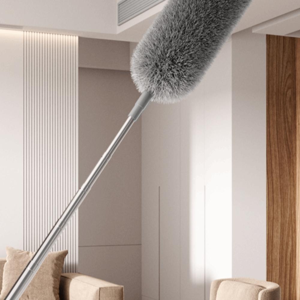 2.8m Long Handle Flexible Bendable Duster Stainless Steel Handle Microfiber Duster Household Use