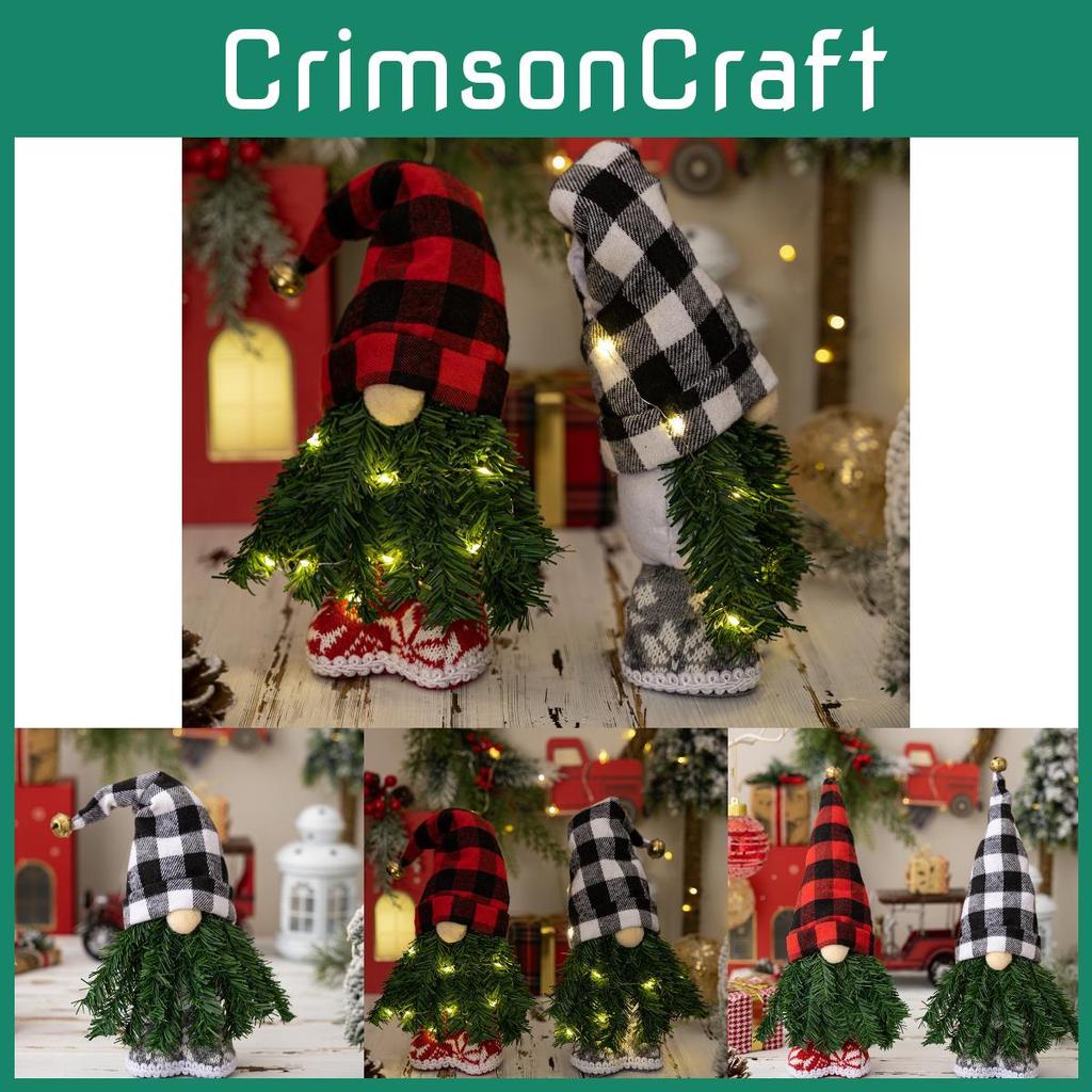 Creative Christmas Tree Gnome Figurine With Illuminated Nordic Forest Design For Festive Holiday Decor