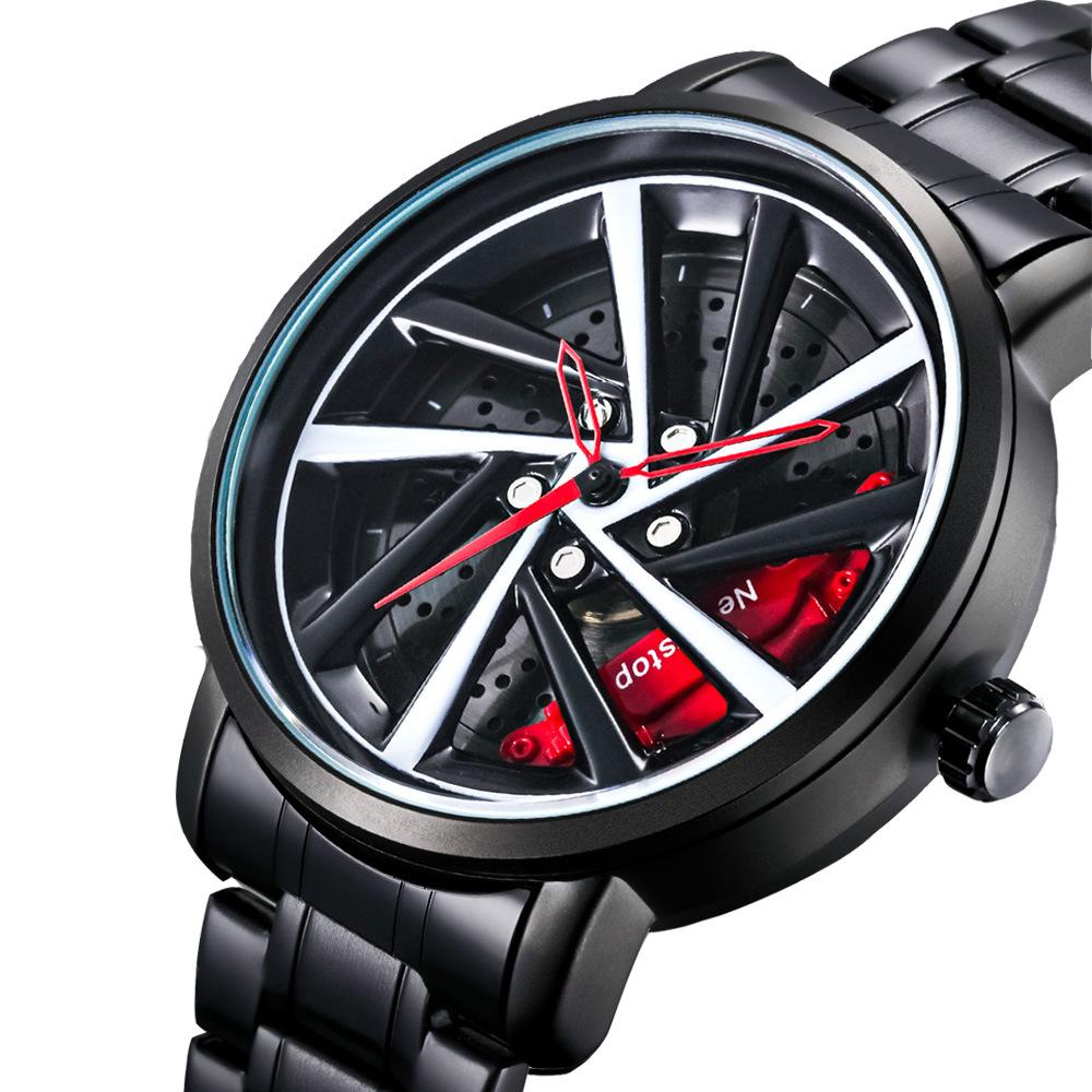 UTHAI CQ324 Fashionable Men watch with wheel clamp design,rotating hollow quartz watch,cool clock gift watches for man