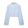 TAOP&ZA Spring/Summer Women's Lace Stripe Shirt Dress Pants Set