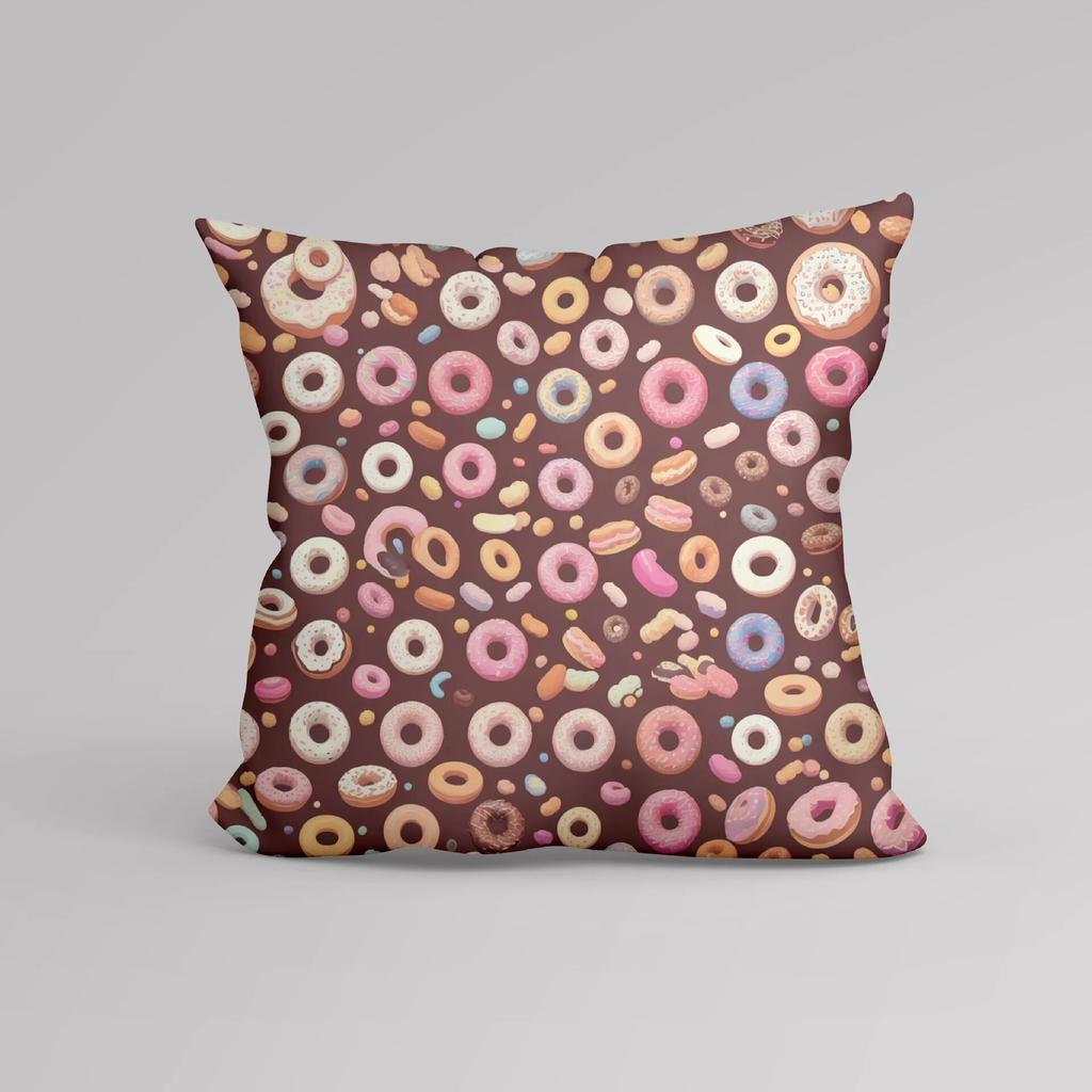 Luxury Home Decor Cushion Cover Office Sofa Cushion Cover Afternoon Tea Donut Snack Pattern Printed Pillow Cover
