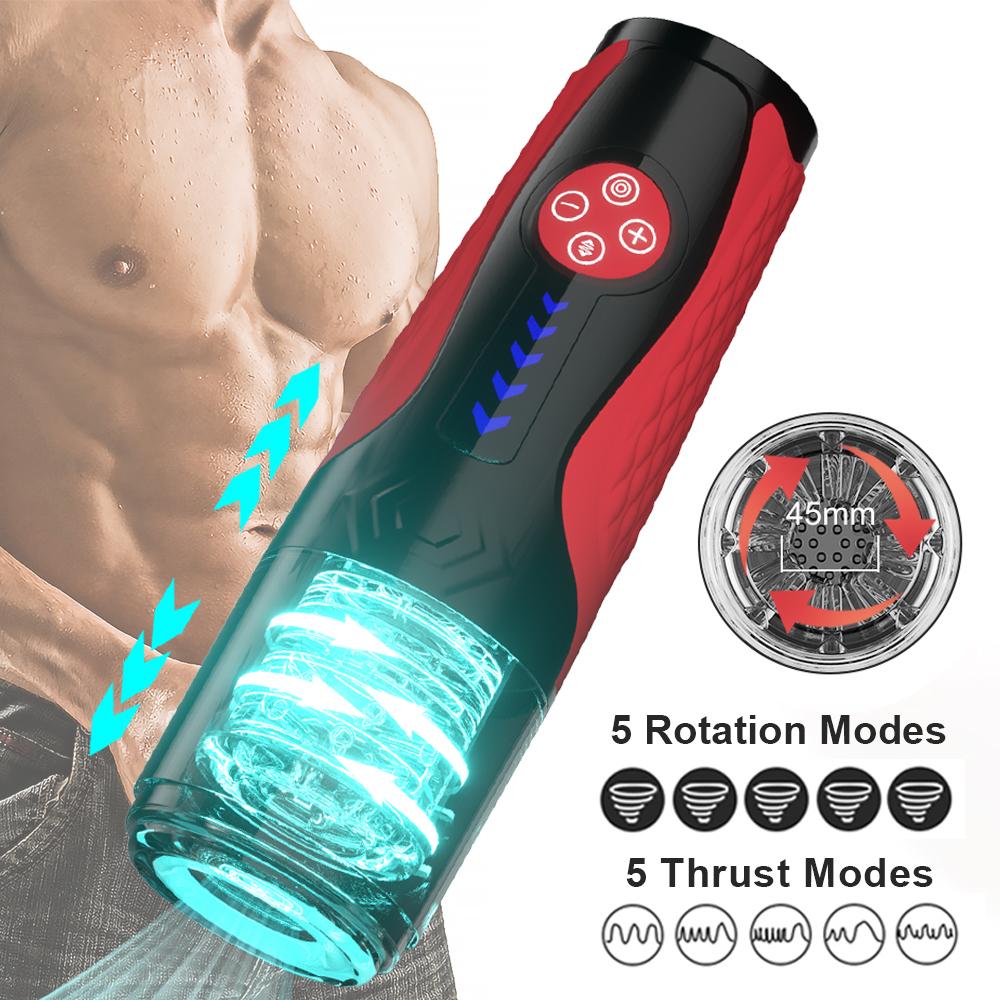 Automatic Male Masturbator Telescopic Rotation Vagina Masturbation Cup Sex Toys For Men Blowjob Mastubator Adults Goods