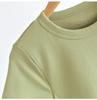 Women's Short-Sleeve Cotton Crop Top with Chest Pads, Round Neck, Summer Wear