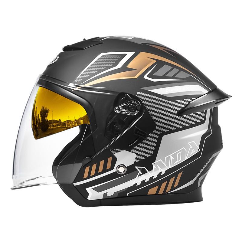 DOT 3C Certified 3/4 Motorcycle Helmet Men Women Full Season Use UV Protection Open Face Off-Road Riding