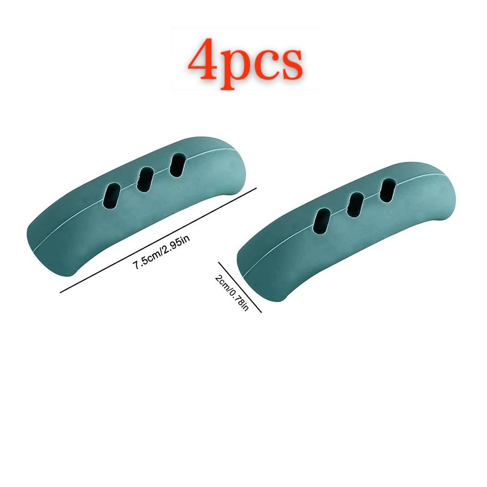 

4/8/6Pcs Red/ Green/ Gray Silicone Pan Handle Cover Heat Insulation Assist Handle Holder Grip Sleeve Kitchen Gadgets