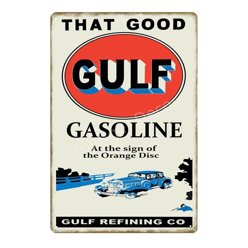 Vintage Motor Oil Gasoline Metal Signs Tin Poster Retro Bar Pub Garage Decor Gas Station Decorative Wall Plaque YJ126